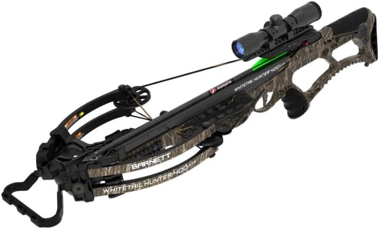 Barnett Whitetail Hunter Crossbow, with 4x32mm Multi-Reticle Scope, 2 Arrows, Lightweight Quiver