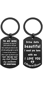 ENGZHI Love My Husband Keychain - Husband Birthday Gift Ideas - Mens Christmas Anniversary Keychain Gifts for Him, Valentines