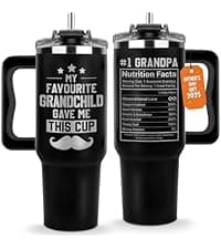 Father Day Gifts For Dad from Daughter Son Kids, Birthday Gifts for Daddy, Present for Dads, Dad Tumbler 40 Oz, Best Father Mug, Cool Coffee Cup Ideas for Papa, Elderly Fathers, Step Daddy, New Papa