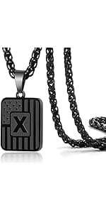 DuoDiner 18+2" Cross Necklace for Men Boys Christian Confirmation Gifts B0B96PLBQQ