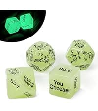 Food Dice Stocking Stuffers for Men Women Kids Adults Date Night Dice Couples Gifts for Him Her Anniversary Christmas Birthday Wedding Gifts for Men Women Him Her Boyfriend Girlfriend Husband