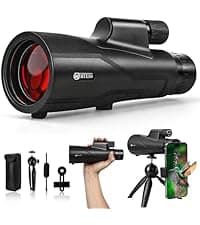 12x42 UHD Binoculars for Adults High Powered Waterproof Large View with Clear Vision & Compact Binocular Essentials for Hunting Camping Cruise Travel Bird Watching Sports