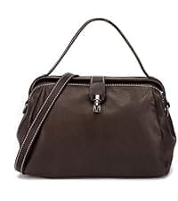 Sling Shoulder Bag for Men and Women, Genuine Leather Messenger Bag Satchel for Business Outdoor and Travel Laptop Case