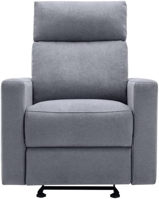 Nurture& The Manual Glider Premium Modern Recliner Nursery Glider Chair with Spill, Stain Proof Fabric | Designed with a Thoughtful Combination of Function and Comfort | Water Repellant (Gray)