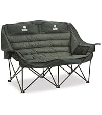 Guide Gear Oversized Extra Large Padded Camping Chair, Portable, Folding, Large Camp Lounge Beach Chairs for Outdoor, Adults, Men and Women, Heavy-Duty 400 Pound Capacity, with Cup Holder Blue