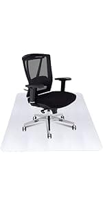 SUPER DEAL Upgraded 48" X 36" Office Chair Mat for Carpet Floor, Non-Slip Under Desk Carpeted Floor Protector, Heavy Duty Clear Plastic Carpet with Lip for Home Office Gaming Chair