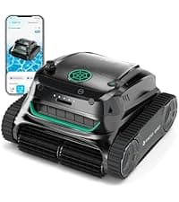 WYBOT C1 Cordless Robotic Pool Cleaner, 4-in-1 Pool Vacuum for Inground Pools & Above Ground Pool Up to 150 Mins Runtime, Power Suction with Smart Navigation & APP Control (Lake Green)