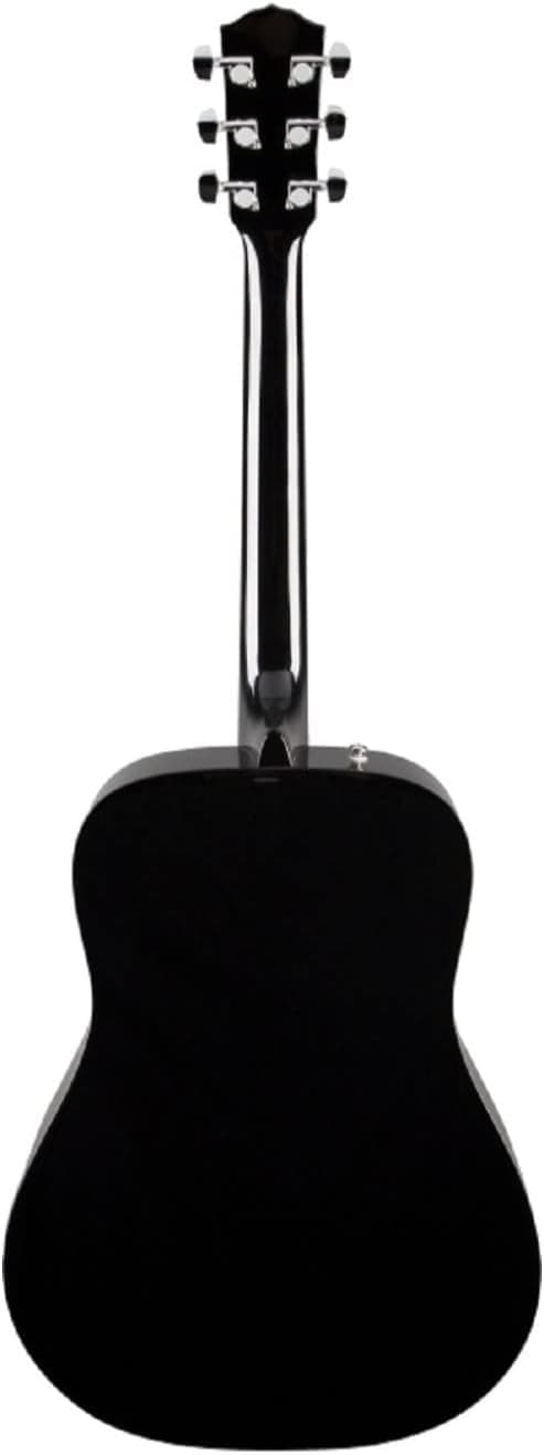 Fender Acoustic Guitar, with 2-Year Warranty, CD-60 Dreadnought V3 Classic Design with Rounded Walnut Fingerboard and Alloy Steel Strings, Glossed Black Finish, Spruce Top, Includes Hard-Shell Case