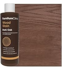 Furniture Clinic Wood Stain | Dark Oak | Water Based | Fast Drying, Low Odor, & Non-Toxic | for Indoor & Outdoor Furniture and More | Multiple Finishes | (8.5oz / 250ml)