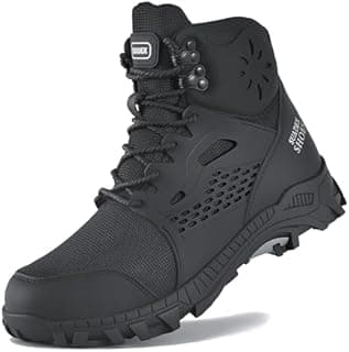 SUADEX Steel Toe Boots for Men Women Waterproof Arch Support Work Construction Indestructible Safety Boots