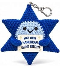 Crochet Star of David Plush, Mazel Tov Bat Mitzvah Gift B0HKSW45VK