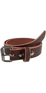Nohma Leather Men's Leather Belt, Made in USA, Full-Grain Leather, Casual Everyday Wear Belts, Amish Handmade 1.5" Width