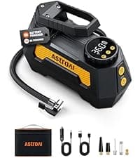 For Car Tires, Bikes, Motorcycles and Balls; Auto Shut-off, Digital Display Pressure Gauge, Fast Inflation, LED Light AstroAI L7 Tire Inflator Portable Air Compressor,150 PSI Cordless Bike Pump B0CS3B7MD8