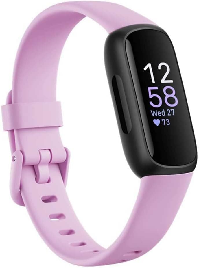 Fitbit Inspire 3 Fitness Tracker – Advanced Health Insights with Stress Management, Workout Intensity & Sleep Tracking, 24/7 Heart Rate, Includes Small and Large Classic Bands (Lilac Bliss/Black)