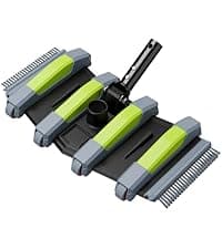 Sepetrel Heavy Duty Pool Vacuum Head with Wheels & Aluminum Handle, Professional Weighted Flexible Vacuum Head