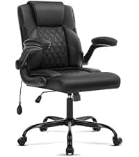 Office Chair,Ergonomic Office Desk Chair with 2D Adjustable Lumbar Support,3D Headrest,2D Arms,330LBS High Back Mesh Computer Home Office Chairs Rolling Tilting Swivel Executive Chairs Black