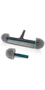 POOLWHALE Pool Skimmer Net Rake, Aluminum Frame Deep Nylon Net, Ultra Fine Mesh Pool Nets for Cleaning Leaves, Debris & Swimming Pools Skimming