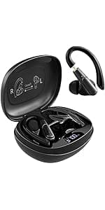 APEKX Bluetooth Headphones True Wireless Earbuds with Charging Case IPX7 Waterproof Stereo Sound Earphones Built-in Mic in-Ear Headsets Deep Bass for Sport Running Black