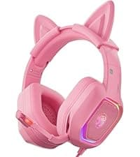 ZIUMIER Gaming Headset with Microphone, Compatible with PS4 PS5 Xbox One PC Laptop, Over-Ear Headphones with LED RGB Light, Noise Canceling Mic, 7.1 Stereo Surround Sound