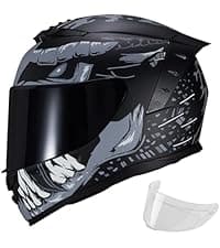 Full Face Motorcycle Helmet WS-607 DOT Approved Motorbike Racing Street Bike Helmets for Adults with Visor