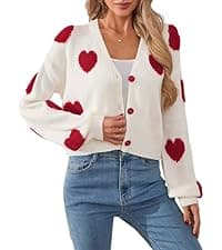 Soft Knit Long Sleeve Cardigans, Winter Fall Clothes, Dressy Casual Office Work Teacher Outfits Oversized Long Cardigan Sweaters for Women Cute Heart Fall Coats Outfits B0G574VFVG