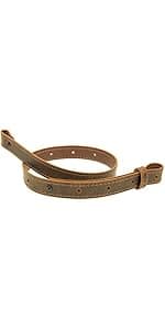 Nohma Leather Men's Leather Belt, Made in USA, Full-Grain Leather, Casual Everyday Wear Belts, Amish Handmade 1.5" Width