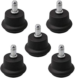 5PCS Bell Glides 2" Replacement Office Desk Chair or Stool Swivel Caster Wheels,Easy Conversion from Wheeled Casters to Stationary Feet to Protect Wood or Hardwood Floor