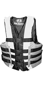 Hardcore Life Jacket 2 Pack Paddle Vest for Adults; Coast Guard Approved Type III PFD Life Vest Flotation Device; Jet ski, Wakeboard, Kayak; Ideal Extra Pontoon Boat Life Jacket