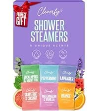 Cleverfy Shower Steamers Aromatherapy for Women and Men – Self-Care Shower Bombs for Stress Relief and Relaxation – 6 Tablets