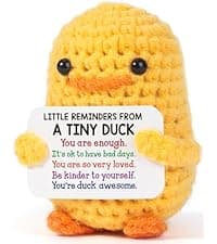 MBL Christmas Stocking Stuffers for Women - Emotional Positive Inspirational Support Small Funny Gag Crochet Duck Pickle Birthday Xmas for Men for Coworker Boss Colleges Her Him Friend