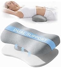 Lumbar Support Pillow for Office Chair, Office Home Essentials,Gifts for Mom,Dad, Back Support Pillow for Car, Chair Cushions,Back Pain Relief Improve Posture,Mesh Cover Double Adjustable Straps