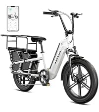 TST Electric Bike for Adults, 1500W Peak Motor 28 MPH 60/100 Miles Fat Tire Ebike with 48V 15Ah/25Ah Removable Battery 20" Electric Dirt Bike Hydraulic Suspension and 7-Speed