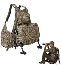FUNHORUN Hunting Blind with Floor Mat, 360 Degree See Through Ground Blind with Carrying Bag, 2/3/4 Person Pop Up Camouflage Tent Portable Concealed Shelter