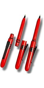 The USA Made Pocket Pen – 8 Pack – compact, affordable, lightweight, EDC black ink ballpoint pen – waterproof and floats – carries small, writes big (Flat Dark Earth)