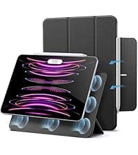 ESR for iPad Pro 12.9 Case (6th/5th Generation, 2022/2021), Removable Magnetic Cover, Adjustable Portrait/Landscape Stand with Raised Display View, 9 Standing Angles, Shift Series, Brown