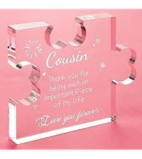 to My Bestie Gifts - Best Friends Christmas Birthday Gifts for Women Acrylic Puzzle Plaque Desk Decorations for Best Friend Sister Girls Women BFF Friendship Card - 3.35 x 2.76 Inch