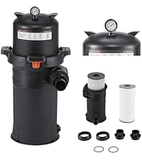 VEVOR 2025 Pro Cartridge Pool Filter Tank & Element for Above Ground & Inground Pools, Large 520-525Sq. Ft Cleaner System Compatible W/Pumps 1 to 3 HP| Up to 15311 GPH |for Pools Up to 122490 Gallons