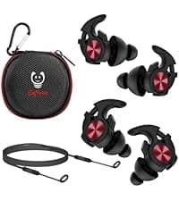 Motorcycle Ear Plugs for Wind Noise Reduction, 2 Pairs Reusable Motorcycle Accessories - Moto Earplugs, Soft Comfortable Hearing Protection for Motorbike, Touring, Racing, Riding - 25dB, Biker Gifts