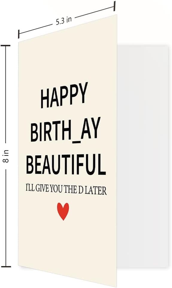 Funny Birthday Card for Wife from Husband, Best Gift for My Wife Birthday, Happy Wife Birthday Gift Ideas for Her, Sweet Birthday Card for Women Her Girlfriend B0DDBDZVLZ