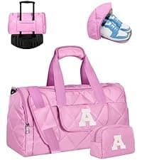 Girl Gifts, Kids Overnight Bag, Birthday Gifts for Women Daughter Sister Friends 8 9 10 11 12 13 14 15 16 17 18 Year Old Girl Duffle Bag Teen Girl Gifts Trendy Stuff Initial Travel Weekender Dance Bag B0DT6QHCXW