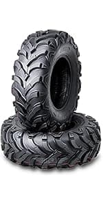 WANDA ATV/UTV Tires 25x8-12 25x8x12 6-Ply Light Mud Tires, Set 2-10243