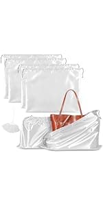 15.7" x 11.8" Waterproof Dustproof Portable Travel Shoe Storage Bag for Men and Women Clear Shoe Bags for Travel 5 PCS, Drawstring Travel Shoe Bags for Packing B0C6X2VP9R
