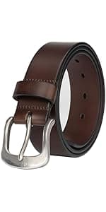 wolksprong Thicken Full Grain Leather Mens Belt Heavy Duty Mens Work Belt Mens Belt High Hardness Buckle Packed In Gift Box