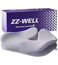 ZZ-WELL Seat Cushions for Office Chairs - Patented Coccyx Cushion for Tailbone Pain - 21.2" W x 16.5" L Memory Foam Extra Large Seat Cushion, Removable & Machine Washable Cover (Black)