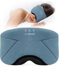 LC-dolida Sleep Headphones, 3D Sleep Mask Bluetooth Wireless Music Eye Mask, Sleeping Headphones for Side Sleepers Sleep Mask with Bluetooth Headphones Ultra-Thin Stereo Speakers Perfect for Sleeping
