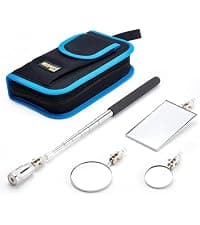 Telescoping Magnetic Pickup Tool Set, Inspection Mirror Telescoping, LED Flashlight, Cool Gadgets for Men, Gifts for Dad, Husband, Kids, Boyfriend, Magnet Stick