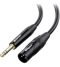 Cable Matters 6.35mm (1/4 Inch) TRS to XLR Cable - 6ft, Male to Male XLR to TRS Cable, Black - Not for Microphone Use