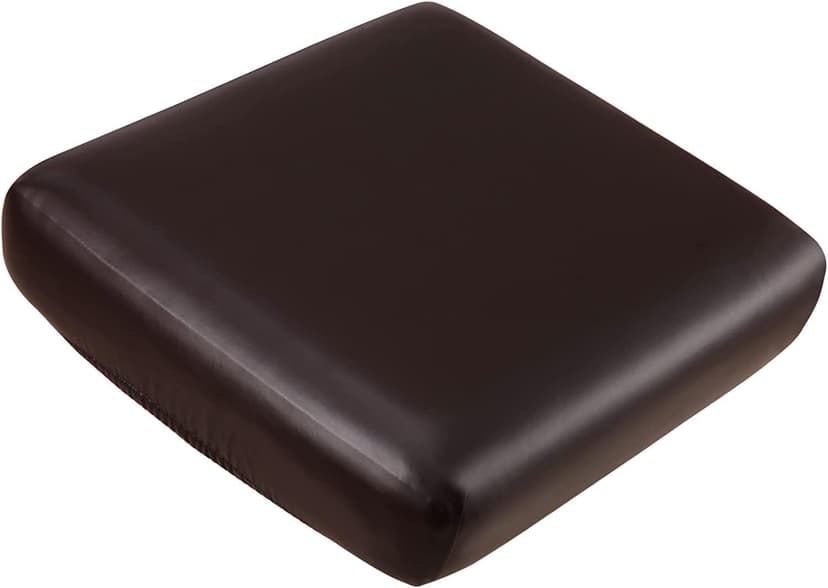 Fuloon Faux Leather Couch Cushion Slipcover, Waterproof Stretch Covers for Sofa, RV Chair Seat Cover, Individual Loveseat Couch Cushion Replacement, PU Leather Sofa Slipcovers(3 Pack, Brown)
