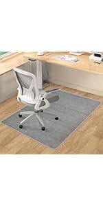 Office Chair Mat for Carpeted Floors, Desk Mats 48"X30" for Rolling Desk on Low Pile Carpets, Small Computer Gaming Plastic Floor Mats for Office Chair on Carpet, Easy Glide Without Curling