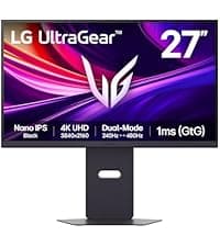 LG 27GS60QC-B Ultragear 27-inch Curved Gaming Monitor QHD (2560x1440) 180Hz 1ms 1000R AMD FreeSync HDR10 HDMIx2 DisplayPort Borderless Design Black Stabilizer DAS Crosshair FPS Counter - Black